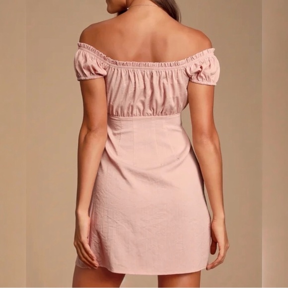 Lulus Wisteria Blush Pink Embroidered Mini Dress Size Small - Picture 4 of 13